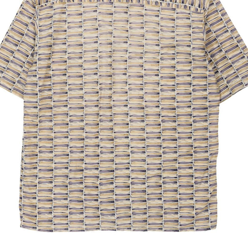 Pierre Cardin Patterned Shirt - Large Beige Cotton
