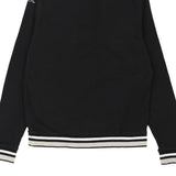 Kappa Spellout 1/4 Zip - Medium Black Cotton Blend