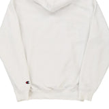 Champion Spellout Hoodie - XS White Cotton Blend