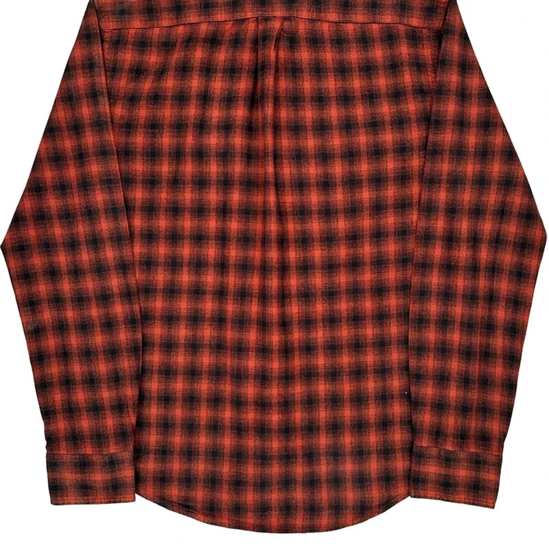 Levis Checked Flannel Shirt - Medium Red Cotton