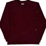 Vintage Carhartt Long Sleeve T-Shirt - Small Burgundy Cotton