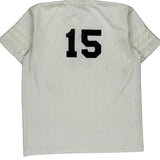 Vintage Number 15 Adidas Football Football Shirt - XL White Polyester