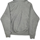 Vintage Reverse Weave Champion Hoodie - Small Grey Cotton Blend