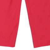 Les Copains Trousers - 32W UK 12 Red Cotton