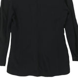 Emporio Armani Long Sleeve Top - Large Black Viscose Blend