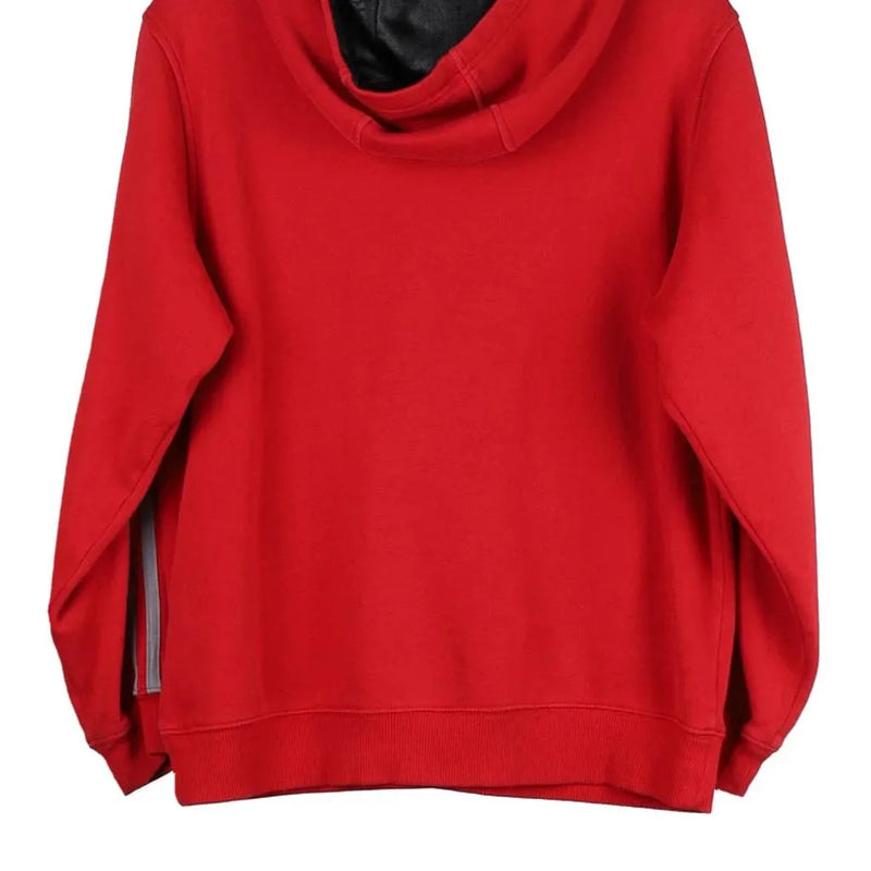 Age 14-15 Adidas Spellout Hoodie - Large Red Cotton Blend