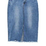 Obiettivo Midi Denim Skirt - Medium Blue Cotton