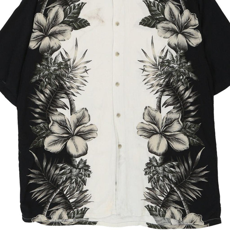 Vintage black & white Pierre Cardin Short Sleeve Shirt - mens large