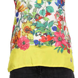 Moncler Floral Polo Shirt - Medium Yellow Cotton Blend