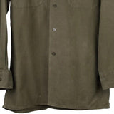 1989 Germany Unbranded Shirt - Medium Khaki Cotton Blend