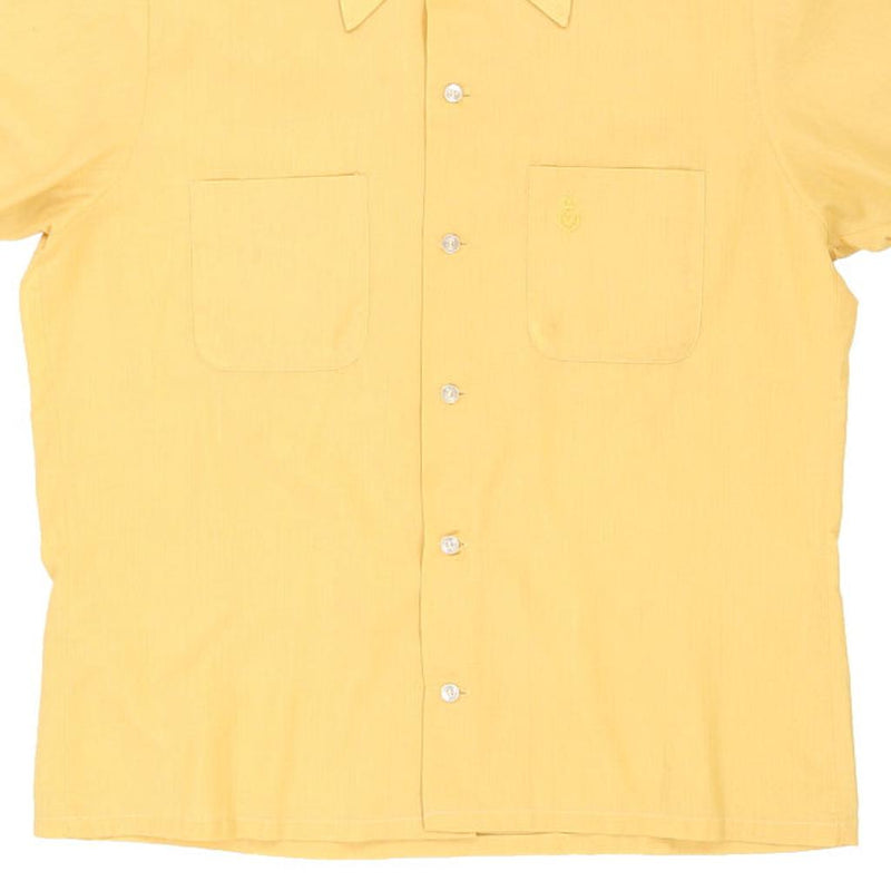 Vintage yellow 1970 Made in USA Royal Knight Short Sleeve Shirt - mens medium