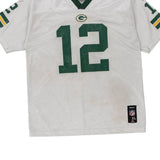 Age 13-14 Green Bay Packers Aaron Rogers Reebok NFL Jersey - XL White Polyester
