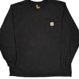 Vintage Carhartt Long Sleeve T-Shirt - XL Black Cotton