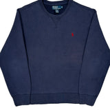 Polo By Ralph Lauren Sweatshirt - Medium Navy Cotton Blend