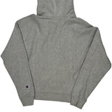 Vintage Reverse Weave Champion Hoodie - Medium Grey Cotton Blend