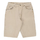 Wrangler Denim Shorts - 34W 14L Beige Cotton