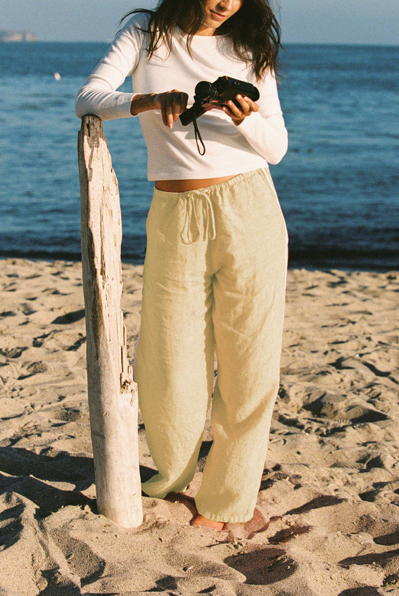 Linen Track Pant