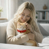 Anypet Stylish Red Cat Collar Small Size with Safety Buckle Bell Durable Adjustable Strap Cute Fashion Pet Accessory for Cats & Kittens