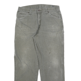 DICKIES Mens Jeans Grey Regular Straight Denim W34 L30 Workwear Durable Zip