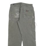 DICKIES Mens Jeans Grey Regular Straight Denim W34 L30 Workwear Durable Zip