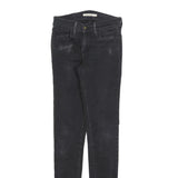 LEVI'S 710 Womens Slim Skinny Denim Dark W25 L32 Stretch Black Jeans