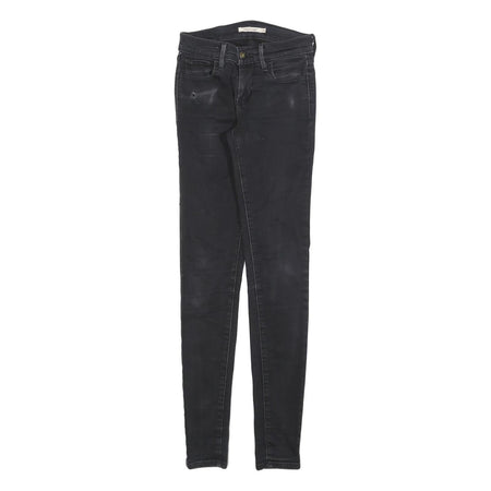 LEVI'S 710 Womens Slim Skinny Denim Dark W25 L32 Stretch Black Jeans