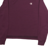 CHAMPION Womens Maroon Crew Neck Sweatshirt M Cotton Pullover Lightweight