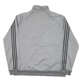 ADIDAS Mens Grey & Black Track Jacket XL Polyester Blend Zip Athletic Style
