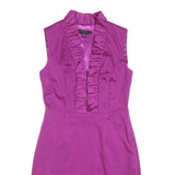 TED BAKER Womens Purple Sleeveless Day Cotton Blend Plain Midi M Elegant Dress