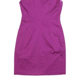 TED BAKER Womens Purple Sleeveless Day Cotton Blend Plain Midi M Elegant Dress