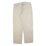 DICKIES Mens Regular Beige Cotton Blend Trousers W36 L32 Workwear Straight Fit