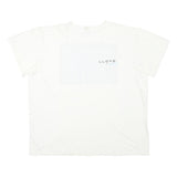 Mens White Lloyd Graphic T-Shirt XL Short Sleeve Crew Neck Cotton Blend Casual
