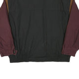 LONDON FOG Mens Black & Burgundy Colourblock Jacket XL Polyester Blend Zip