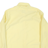 Mens Yellow Plain Shirt XL Polyester Blend Long Sleeve Button Closure Classic