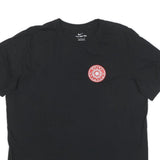 NIKE Mens Black Cotton Blend Graphic T-Shirt L Short Sleeve Crew Neck Logo