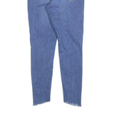 LEVI'S 710 Womens Jeans Blue Slim Skinny Denim Medium W27 L24 Distressed Raw Hem