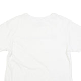 CHAMPION Mens White Cotton Blend T-Shirt M Short Sleeve Crew Neck Logo Print