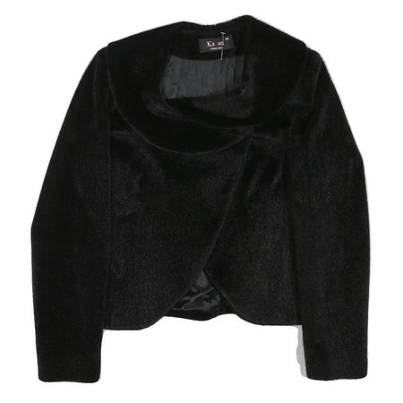 KAAN Womens Black Button Jacket XS Polyester Blend Soft Fabric Elegant