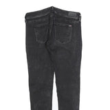 TOMMY HILFIGER Womens Jeans Black Slim Skinny Denim Medium W30 L32 Stylish Zip