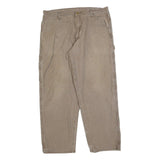 CARHARTT Mens Jeans Beige Regular Straight Denim W36 L30 Zip Cotton Blend
