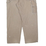 CARHARTT Mens Jeans Beige Regular Straight Denim W36 L30 Zip Cotton Blend