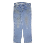 DICKIES Mens Relaxed Blue Denim Cotton Blend Jeans W38 L34 Classic Workwear Zip