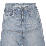 MULTIBLU Mens Shorts Blue Denim Style S W28 Casual Cotton Blend Relaxed Fit