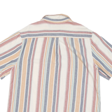 DISTILERY Mens Blue & Cream Striped Shirt XL Casual Cotton Blend Summer