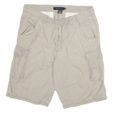 CALVIN KLEIN JEANS Mens Shorts Beige Cargo Plain 2XL W36 Cotton Comfortable