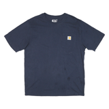 CARHARTT Mens Blue & Yellow Pocket T-Shirt M Short Sleeve Crew Neck Workwear