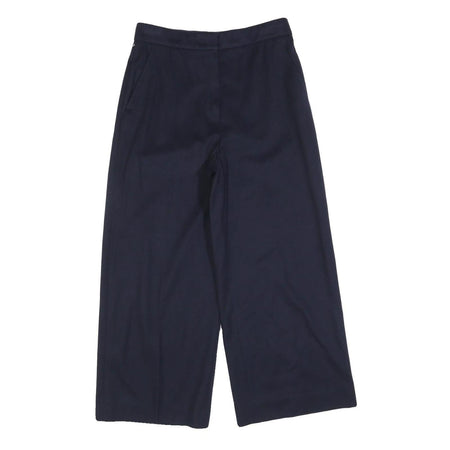 MAX MARA STUDIO Womens Relaxed Wool Blue Wide-Leg Trousers W27 L25