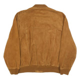 SCOUT Mens Brown Suede Button Jacket XL Soft Comfort Casual Bomber Pocket