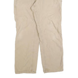 CARHARTT Mens Regular Beige Cotton Blend Trousers W36 L32 Workwear Zip Closure