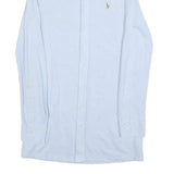 RALPH LAUREN Mens Light Blue Cotton Blend Shirt M Button Down Collar Long Sleeve